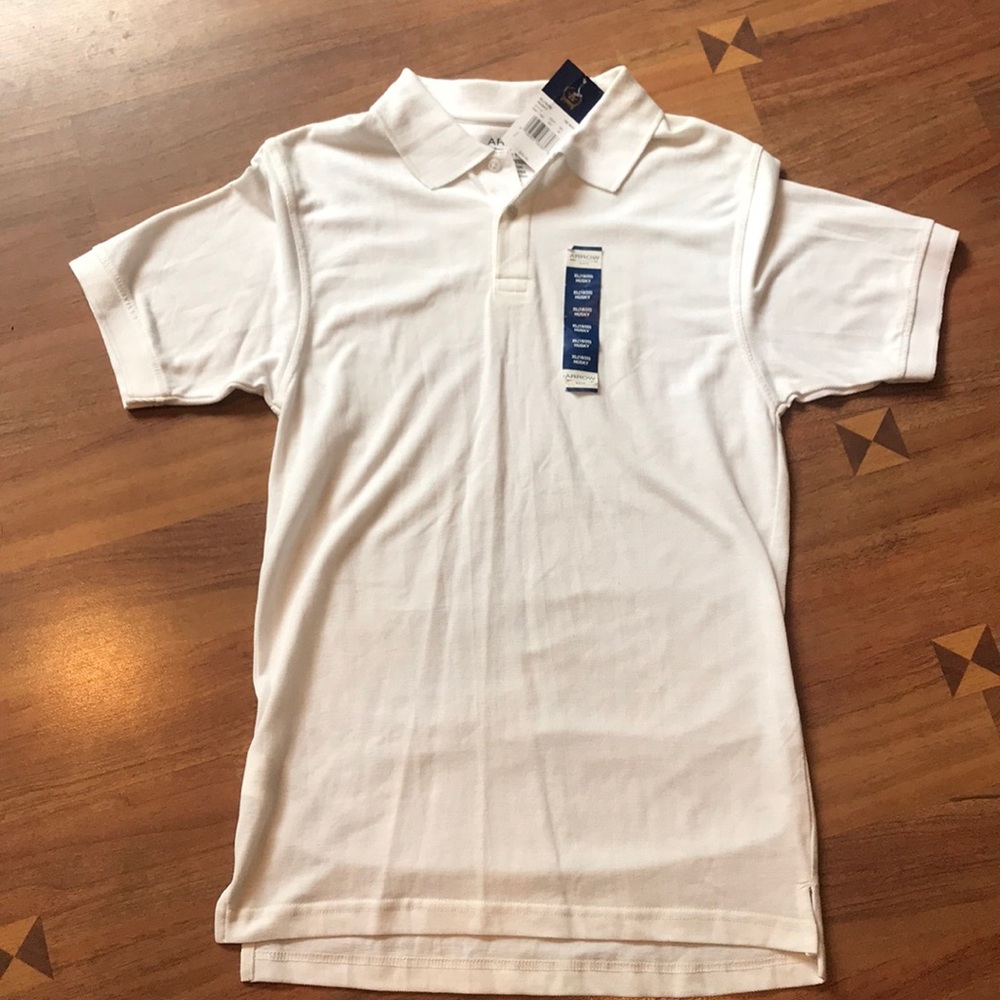 NWT ARROW Boys White Polo Shirt